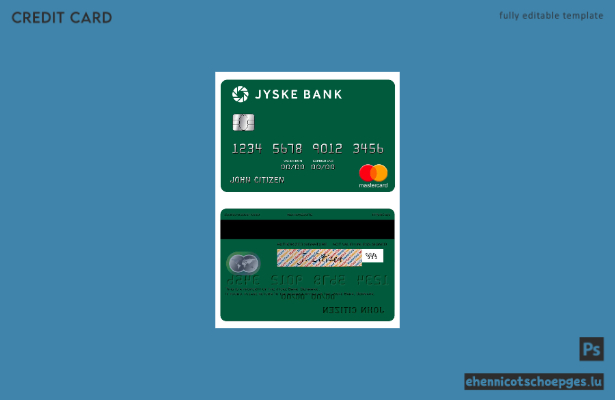 Dänemark Jyske Bank Mastercard-Beispielvorschau